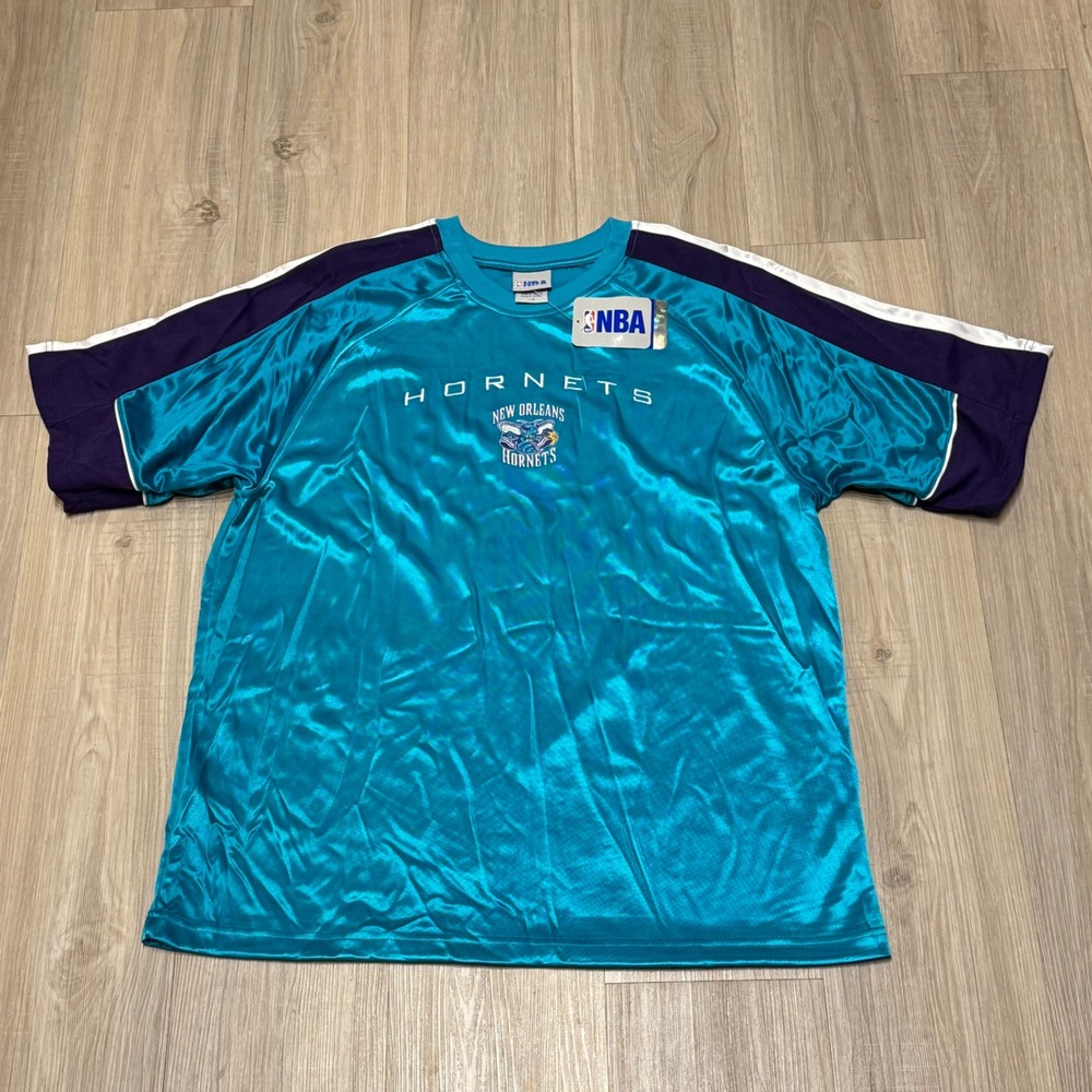 NBA New Orleans Hornets Shooting Shirt Men's Large Teal Warm Up